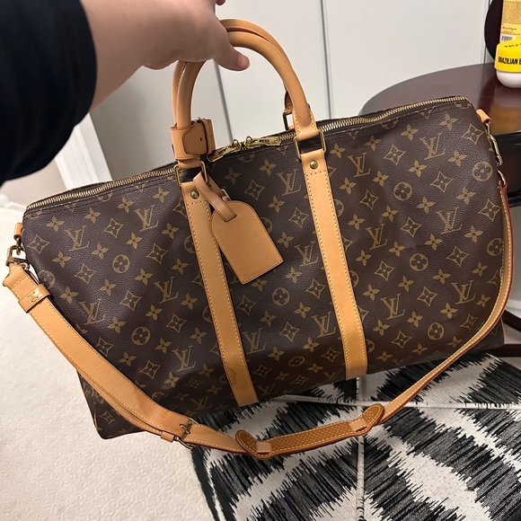 Louis Vuitton Brown Monogram Keepall 50 with strap Travel Bag - Picture 7 of 17